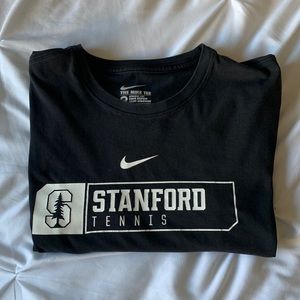 Stanford Tennis Nike Men’s Black Athletic Cut Tee - Medium